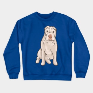 Adorable Shar Pei Gemma Sitting Crewneck Sweatshirt